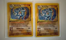 2 x Pokemon TCG Machamp Holo Rare 1st Edition 8/102 1999. - Image 1