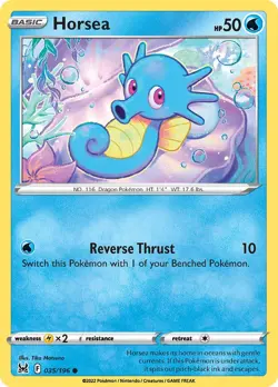 Horsea 035/196 Swsh11: Lost Origin Regular NM-Mint Pokemon Card TCG - Image 1