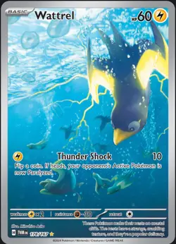 Pokemon TCG Wattrel 178/167 Illustration Rare Twilight Masquerade Holo - Image 1