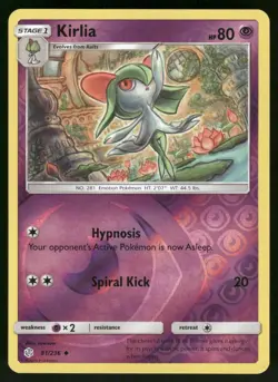 Kirlia 81/236 Uncommon Cosmic Eclipse Pokemon Reverse Holo Lightly Played - Image 1