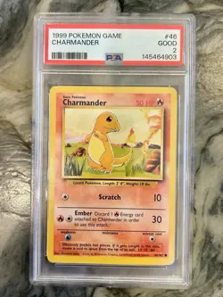 POKEMON GAME BASE SET CHARMANDER 1999 #46 PSA 2 GOOD - Image 1