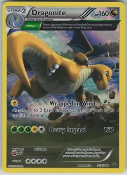 MP Dragonite 52/108 Holo Rare Roaring Skies Pokemon Holo 2015 - Image 1