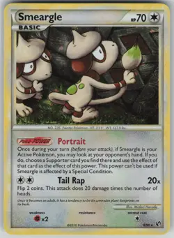 LP Smeargle 8/90 Holo Rare HGSS Undaunted Pokemon 2010 - Image 1