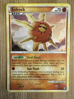 Solrock - 9/102 - Holo Rare Triumphant HGSS Set TCG - Pokemon Card -NM - Image 1