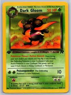 NM Dark Gloom 36/82 1st Edition Team Rocket Pokemon 2000 - Image 1