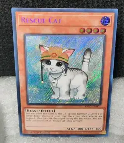 Yu-Gi-Oh! Rescue Cat *SECRET RARE* RA02-EN001 1st Edition NM/M - Image 1
