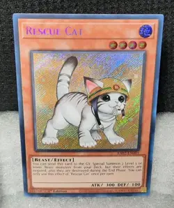 Yu-Gi-Oh! Rescue Cat (Alt Art) *SECRET RARE* RA02-EN001 1st Edition NM - Image 1