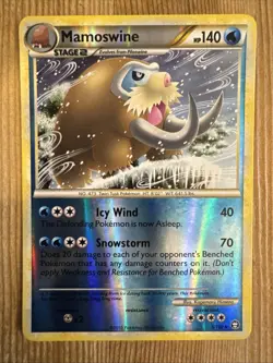 Mamoswine 5/102 Pokemon Triumphant HS Reverse Holo Rare Card NM - Image 1