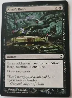 MTG Magic The Gathering Card Altar's Reap Instant Black Scars Of Mirrodin 2014 - Image 1