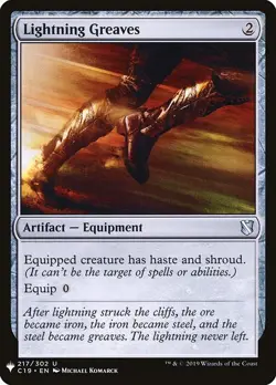 [MTG] Lightning Greaves (C19-217) (PLST) NM - Image 1