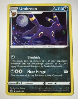 Pokemon Umbreon SWSH129 Promo Holo Rare Foil Card Sword & Shield - Image 1