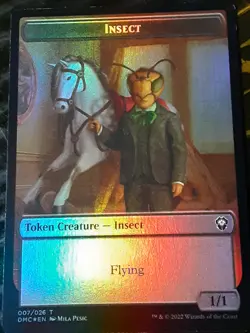 Insect - Soldier token FOIL , Commander DU , NM ,MTG , FREE SHIPPING - Image 1
