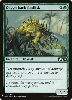 [MTG] Daggerback Basilisk (M19-174) (PLST) NM - Image 1