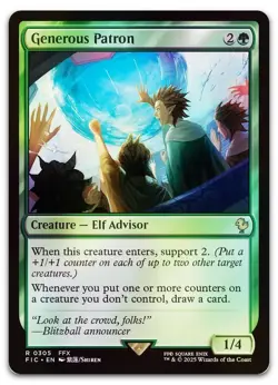 Generous Patron (Surge Foil) #305 (NM) Final Fantasy FIC Magic MTG - Image 1