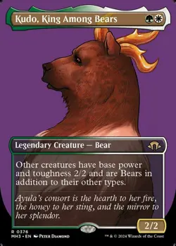 1 x Kudo, King Among Bears - Foil - Borderless - Modern Horizons 3 - NM-Mint - M - Image 1