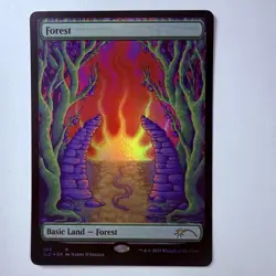 Magic The Gathering Mtg Foil Forest Astrology Land Secret Lair Near Mint Taurus - Image 1