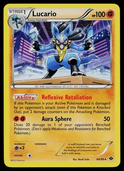 Pokemon Card - Lucario Next Destinies 64/99 Holo Rare - Image 1