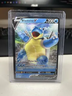 Pokemon TCG Blastoise v SWSH Black Star Promos Holo Card SWSH101 - Image 1