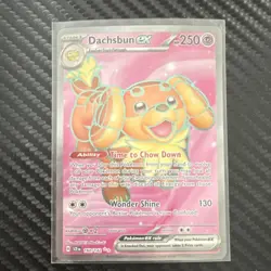 Pokemon Dachsbun ex 160/142 SV07: Stellar Crown Illustration Rare Holo 250 HP - Image 1