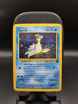 1999 Pokemon Lapras Fossil 10/62 Holo Rare Unlimited - Image 1