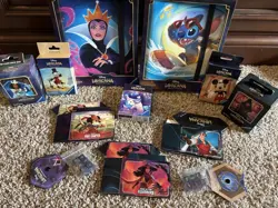 Disney Lorcana Lorebook, card boxes, card sleeves & accessories lot - Image 2