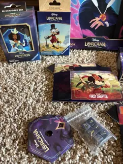 Disney Lorcana Lorebook, card boxes, card sleeves & accessories lot - Image 3