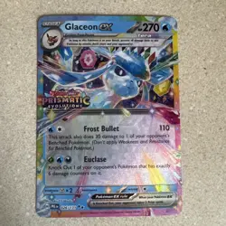 Pokemon Prismatic Evolutions Glaceon ex 026/131 Surprise Box Stamped Clean Copy - Image 1