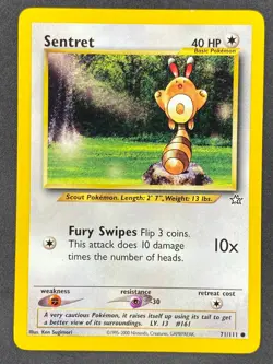 Pokemon Sentret 71/111 N1 Neo Genesis Unlimited LP/NM - Image 1