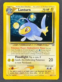Pokemon Lanturn 38/111 N1 Neo Genesis Unlimited LP/NM - Image 1