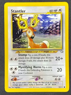 Pokemon Stantler 76/111 N1 Neo Genesis Unlimited LP/NM - Image 1