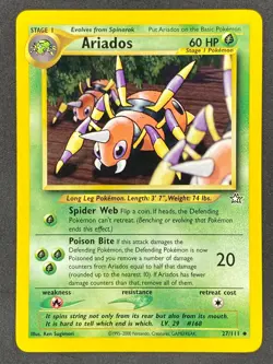 Pokemon Ariados 27/111 N1 Neo Genesis Unlimited LP/NM - Image 1