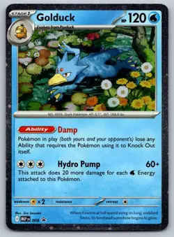 GOLDUCK 008 - Cosmos Holo - Mega Evolution Black Star Promo Pokemon TCG - Image 1