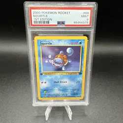 2000 Pokemon 1st Edition Team Rocket 68 Squirtle PSA 9 - Image 1