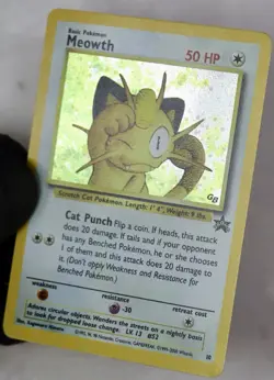 Pokemon Meowth WOTC Black Star Promo 10 Holo GB NM - Image 3