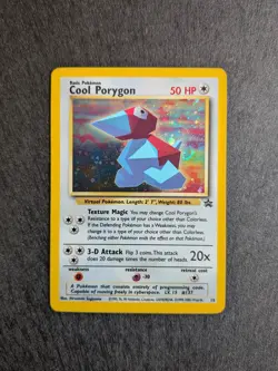 Cool Porygon Holo Black Star Promo 15 WOTC Pokemon Card - NM SWIRL! - Image 1
