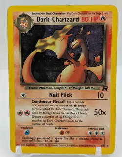 2000 Pokemon Dark Charizard HOLO 4/82 Team Rocket HP - Image 1