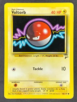Pokemon Voltorb 98/130 BS2 Base Set 2 LP/NM - Image 1