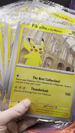10x Pokemon Pikachu at the Natural History Museum Sealed Jumbo Promo SVP - Image 2