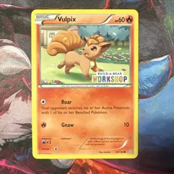 Pokemon Vulpix Build-A-Bear Workshop Stamped Promo 2015 NM - Image 1