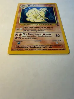 Pokemon TCG Ninetales 13/130 ☆ Holo Rare W/Swirl 🌀Base Set 2 Vintage LP - Image 2