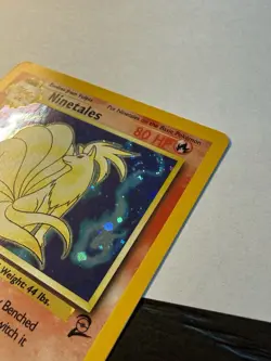 Pokemon TCG Ninetales 13/130 ☆ Holo Rare W/Swirl 🌀Base Set 2 Vintage LP - Image 3