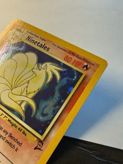 Pokemon TCG Ninetales 13/130 ☆ Holo Rare W/Swirl 🌀Base Set 2 Vintage LP - Image 4