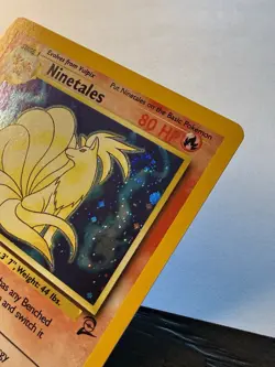 Pokemon TCG Ninetales 13/130 ☆ Holo Rare W/Swirl 🌀Base Set 2 Vintage LP - Image 5