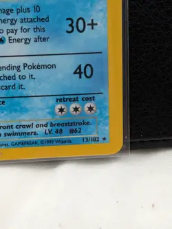 Pokemon TCG Poliwrath Base Set 13/102 Holo Rare 90 HP Stage 2 Wizards 1999 LP/NM - Image 3