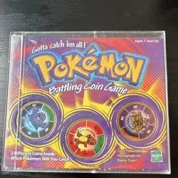 Hasbro Pokemon Battling Coin Game Holograph Charmander Grimer Kadabra - Image 1
