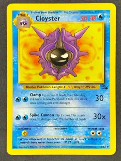 Pokemon Cloyster 32/62 FO Fossil Unlimited LP/NM - Image 1