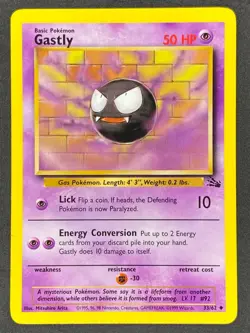 Pokemon Gastly 33/62 FO Fossil Unlimited LP/NM - Image 1