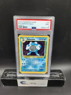2000 POKEMON GAME POLIWRATH-HOLO BASE SET 2 15/130 PSA 9 MINT WOTC - Image 1