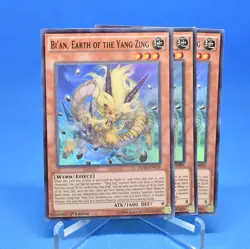 Yu-Gi-Oh! 3x Bi'an, Earth of the Yang Zing [DUEA-EN029] Super Rare 1st Ed NM - Image 1