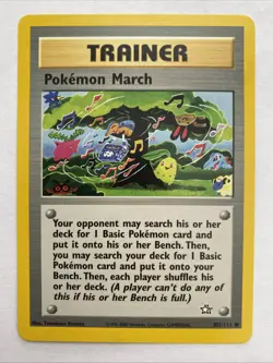 Pokemon TCG Neo Genesis Pokemon March 102/111 Common NM - Image 1